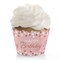Big Dot of Happiness Pink Rose Gold Birthday - Happy Birthday Party Decorations - Party Cupcake Wrappers - Set of 12